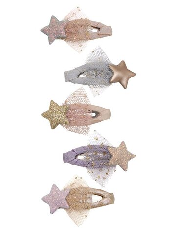 Mimi & Lula Tutu Star Mini Hair Clips - Pastels