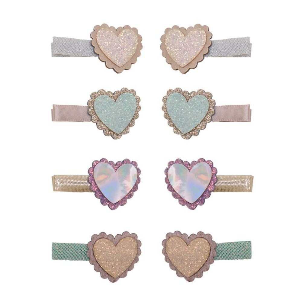 Mimi & Lula Scalloped Heart Salon Hair Clips - Pastels Mimi & Lula Scalloped Heart Salon Hair Clips - Pastels