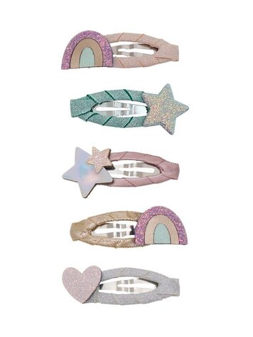 Mimi & Lula Rainbow Mini Hair Clips - Pastels