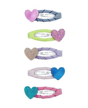 Mimi & Lula Happy Heart Mini Hair Clips - Bright Multi