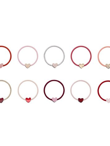Mimi & Lula Teeny Weeny Heart Hair Ties - Red