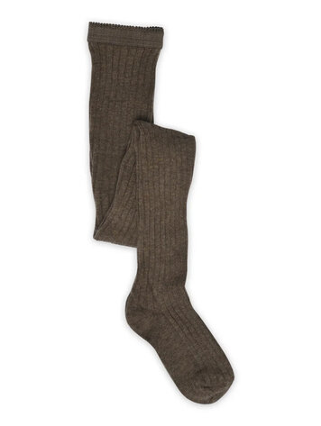 MP Denmark Cotton rib tights - Brown Melange 351