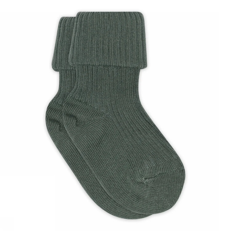 MP Denmark Cotton rib baby socks - Dark Forest