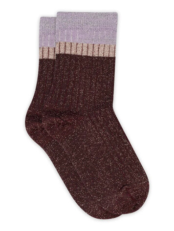 MP Denmark Norma glitter socks - Grape Skin - 36