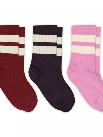 MP Denmark Anker socks - 3-pack - Dark Purple 2001