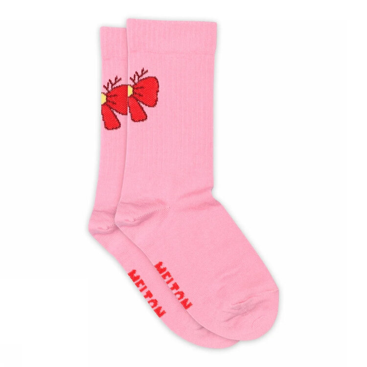 MP Denmark Antler bow socks - Begonia Pink