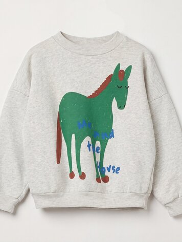 Lötiekids Sweatshirt ME AND THE HORSE - Light Grey Melange