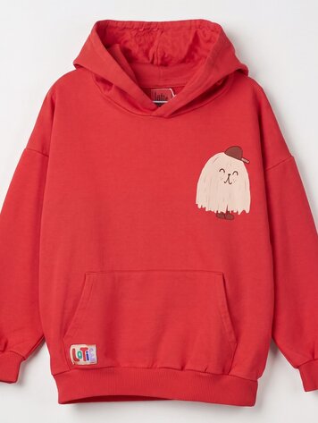 Lötiekids Hooded sweatshirt Small GOOD MONSTER - Red
