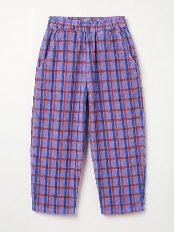 Lötiekids Corduroy wide pants PLAID all over - Lavender