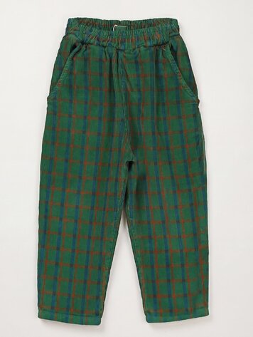 Lötiekids Corduroy wide pants PLAID all over - Green