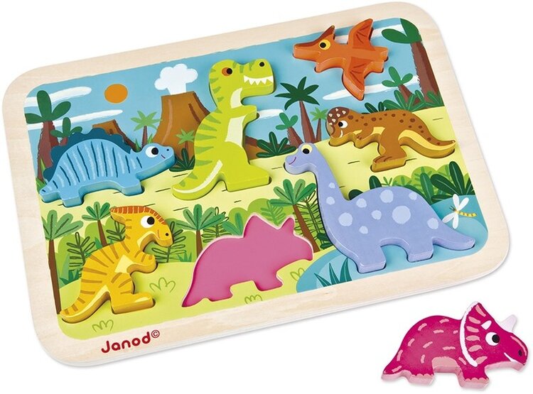 Janod Chunky Puzzel - Dinosaurus
