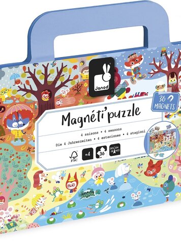 Janod Magnetipuzzel - 4 seizoenen 36 stukjes