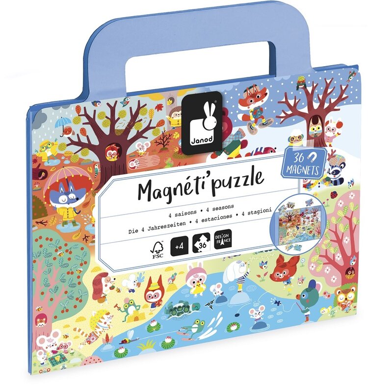 Janod Magnetipuzzel - 4 seizoenen 36 stukjes