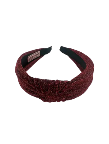 Altijd Knap Haarband glitter rood met knoop
