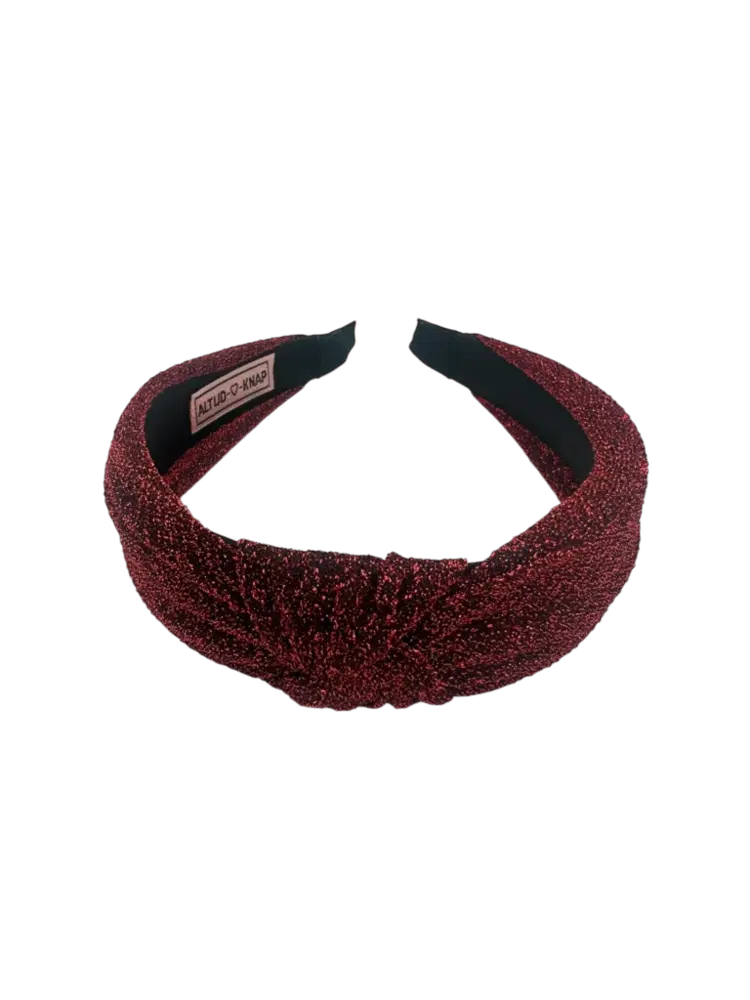 Altijd Knap Haarband glitter rood met knoop