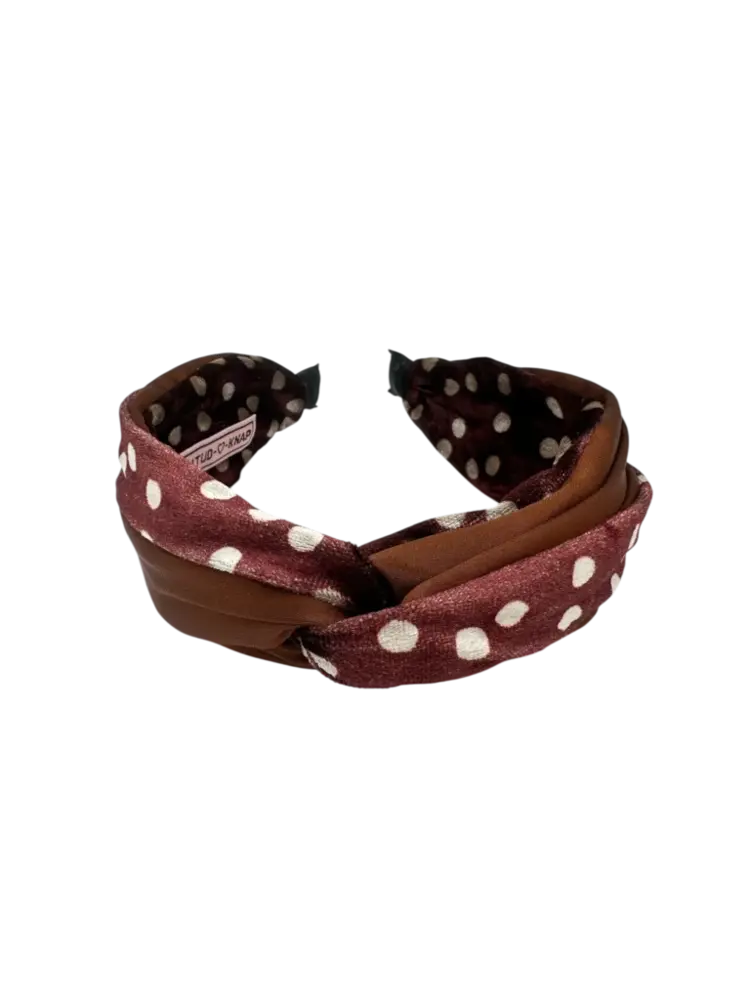 Altijd Knap Haarband polka love brown
