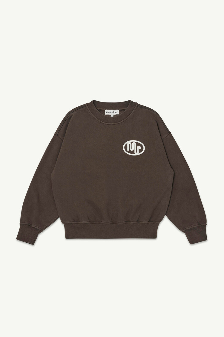 Main Story Bubble Sweatshirt Chocolate Brown Fleece
