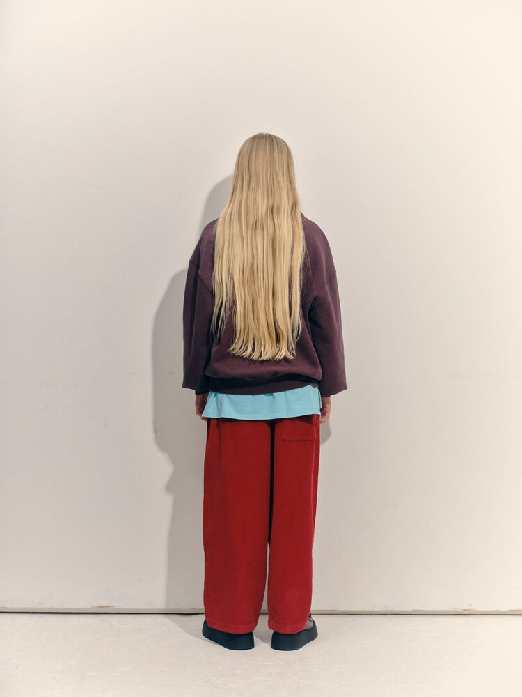 Main Story Polo Sweatshirt Dark Cherry Fleece