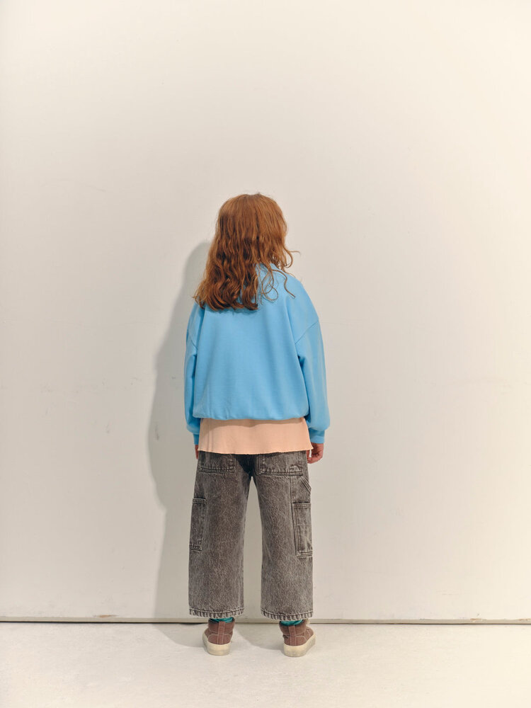 Main Story Bubble Sweatshirt Blue Topaz Fleece