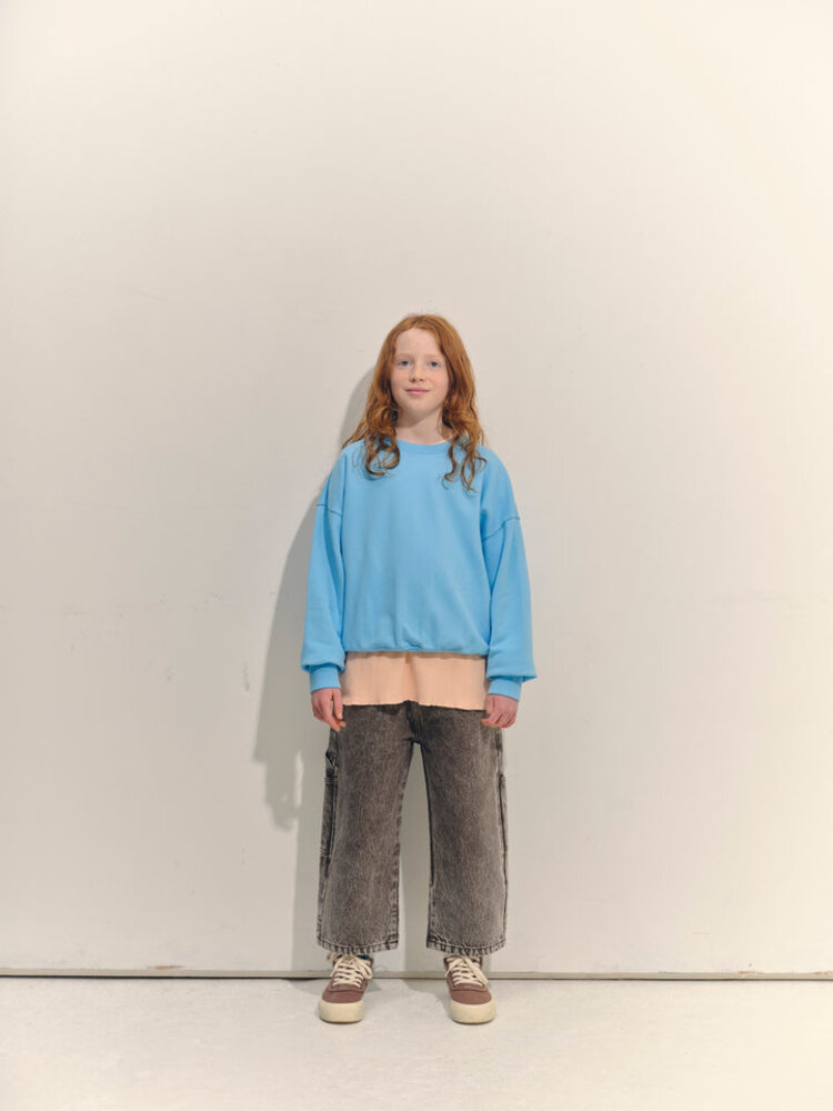Main Story Bubble Sweatshirt Blue Topaz Fleece