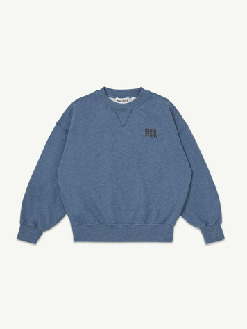 Main Story Crew Sweatshirt Blue Melange Fleece