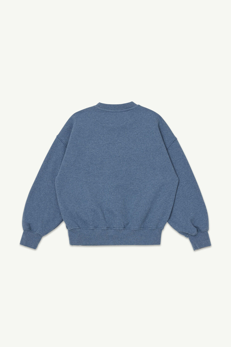 Main Story Crew Sweatshirt Blue Melange Fleece