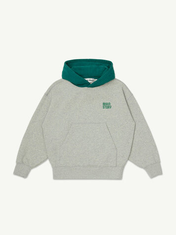 Main Story Hooded Sweatshirt Light Grey Melange Fleece