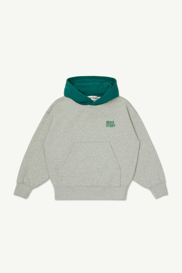 Main Story Hooded Sweatshirt Light Grey Melange Fleece