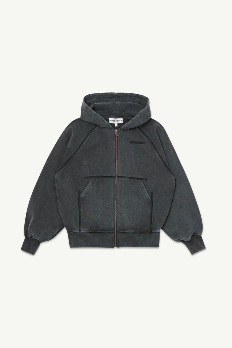 Main Story Zipped Hoodie Phantom Fleece