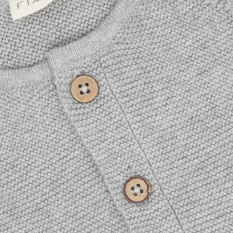 Fixoni Cardigan Knit 1658 Flint Gray Melange