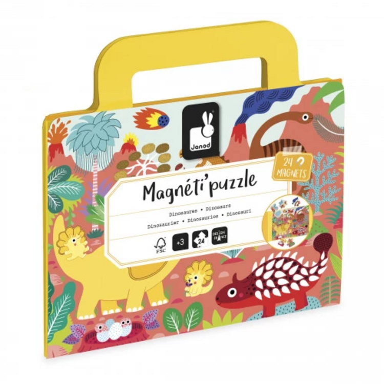 Janod Magnetipuzzel - Dino's 24 stukjes