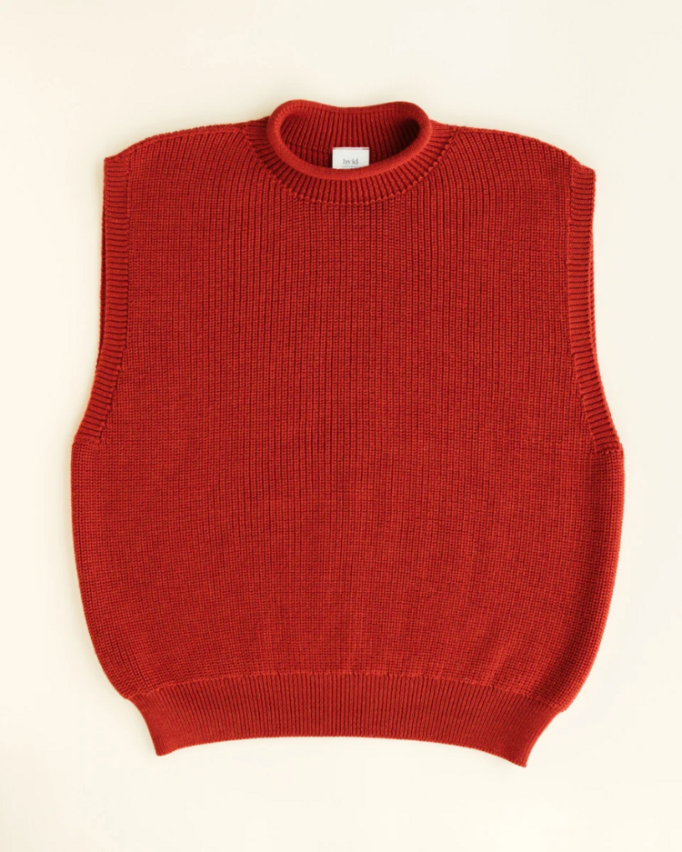 Hvid Vest Helle Adult  Red