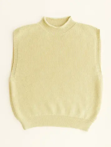 Hvid Vest Helle Adult Light Yellow merinowol