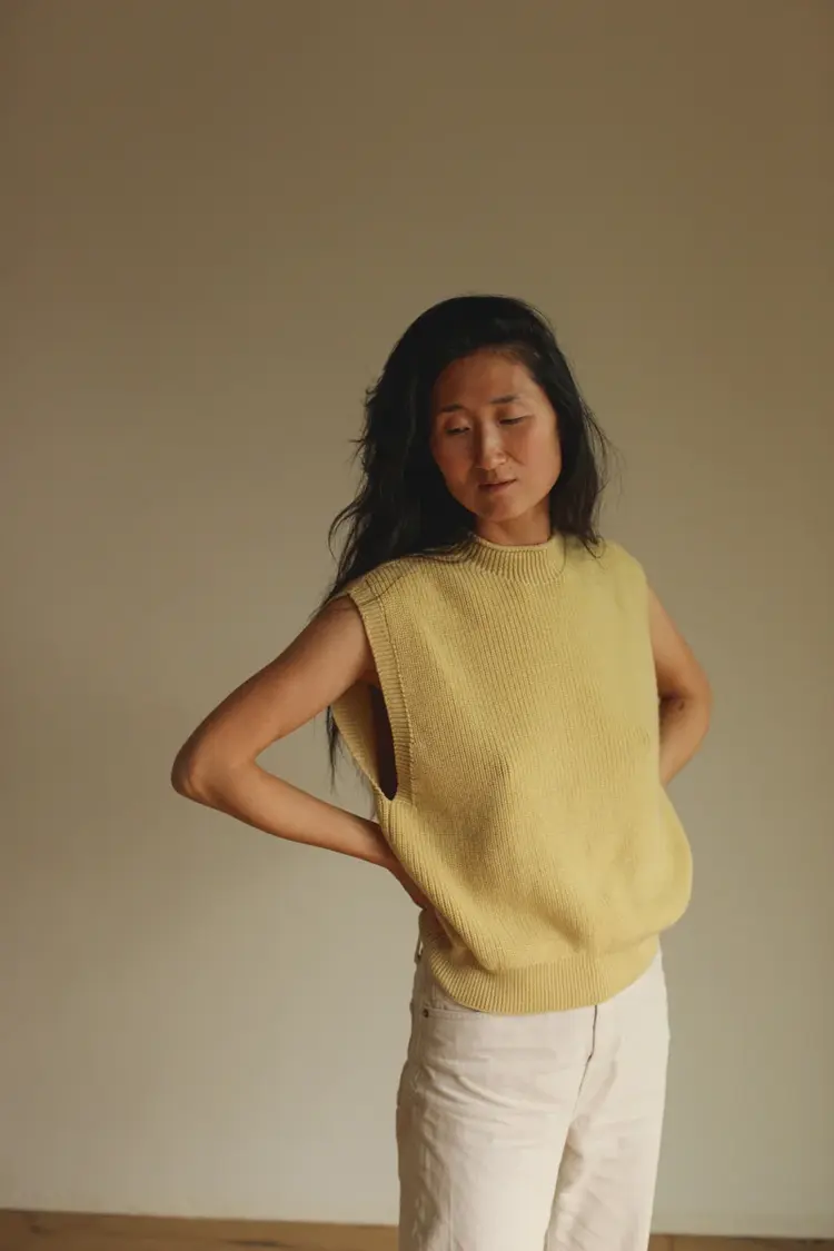 Hvid Vest Helle Adult Light Yellow