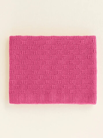 Hvid Tube scarf - Fuchsia