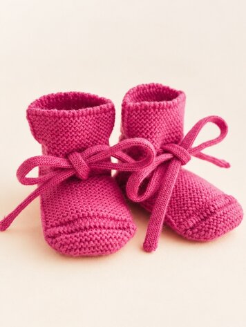 Hvid Booties - Fuchsia