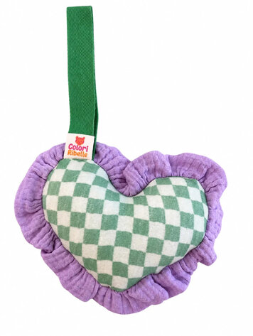 Colori Ribelle Speenknuffel heart green block