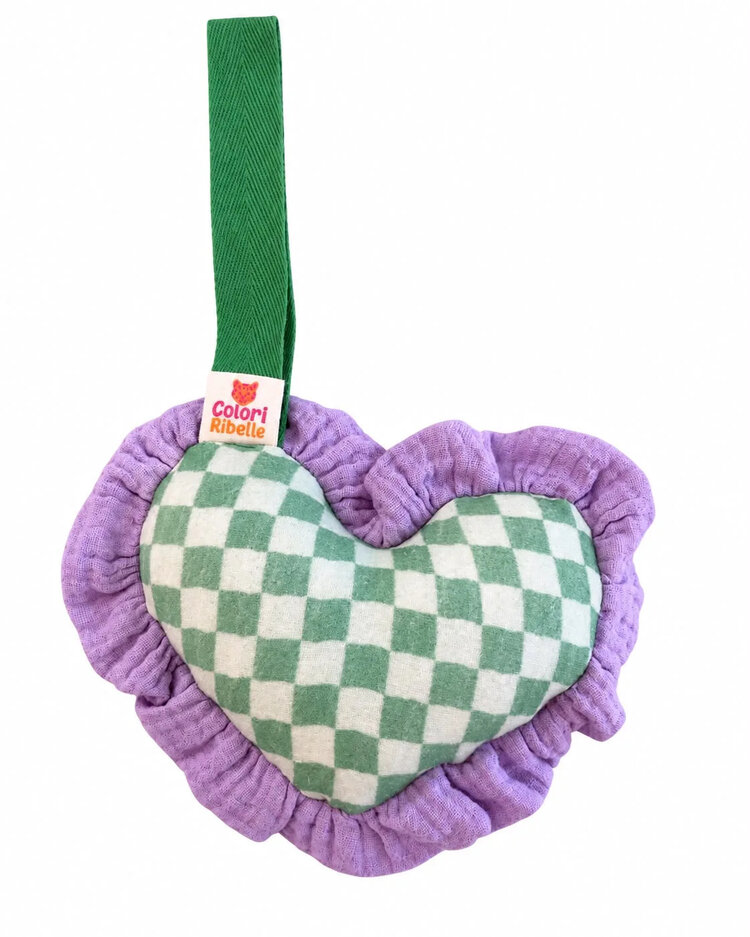 Colori Ribelle Speenknuffel heart green block