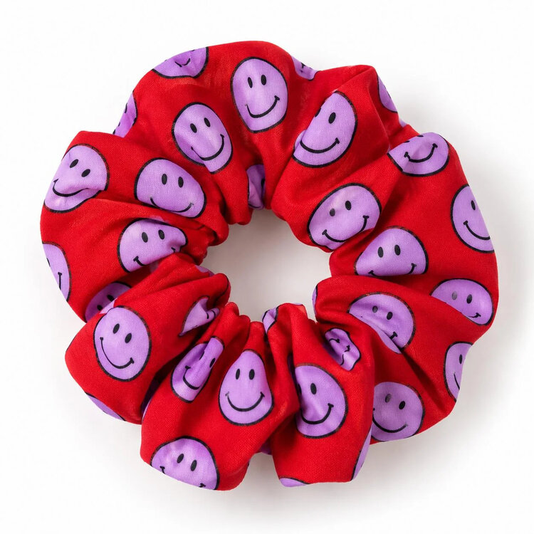 Colori Ribelle Scrunchie smiley rood