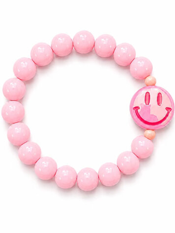 Colori Ribelle Armband smiley roze