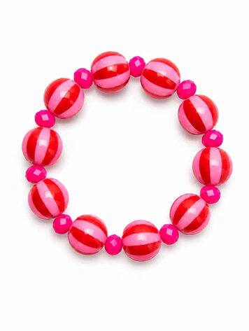 Colori Ribelle Armband red/pink stripe