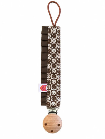 Colori Ribelle Speenkoord smiley brown ruffle