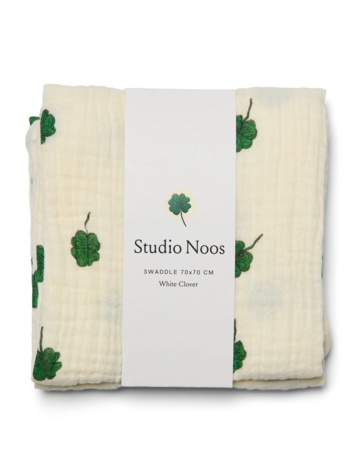 Studio Noos Swaddle Print Medium White Clover