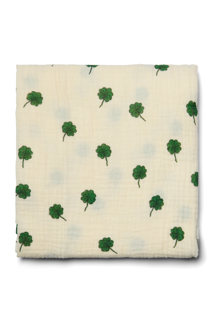 Studio Noos Swaddle Print Large White Clover