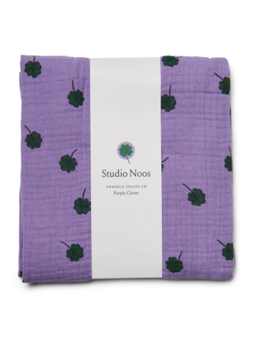 Studio Noos Swaddle Print Large Purple Clover
