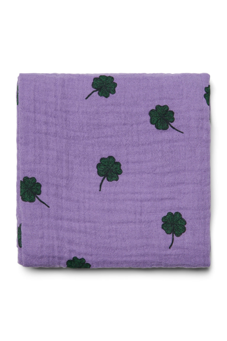 Studio Noos Swaddle Print Medium Purple Clover