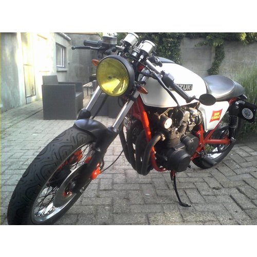 Shin Yo Phare avant 7" noir mat Café Racer style "British"