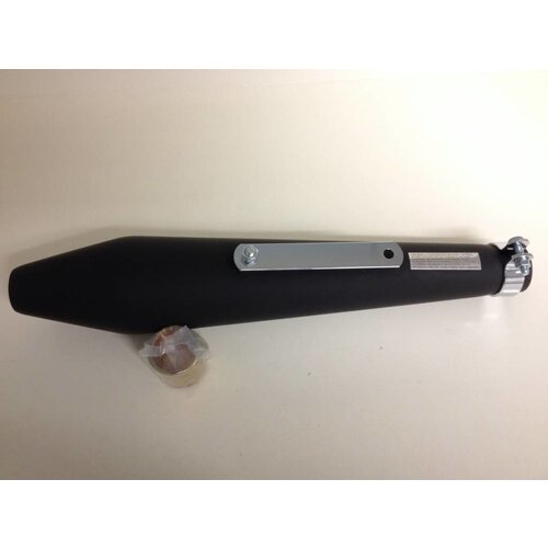 Emgo Endschalldämpfer Schwarz Stahl 44.5mm