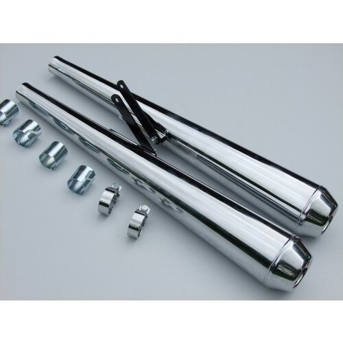 Emgo Dunstall Réplique Chrome Staal 35mm - 40mm