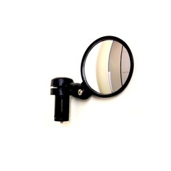 Black Wide Angle Convex Bar End Cafe Racer Mirror